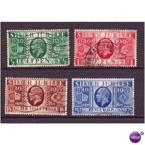 Silver Jubilee set sg453 456 used cv £9.25