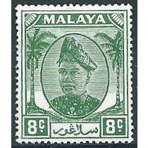 Selangor 1952 SG97 8c Green Mounted Mint .. ..