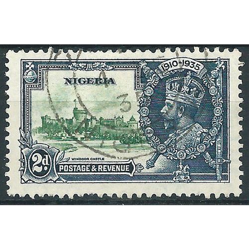 Nigeria 1935 SG31 2d Green & Indigo Silver Jubilee Fine Used .. ..