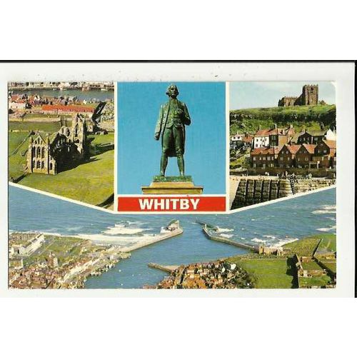 Yorkshire WHITBY Multi-View Postcard by Dennis (W.0754)