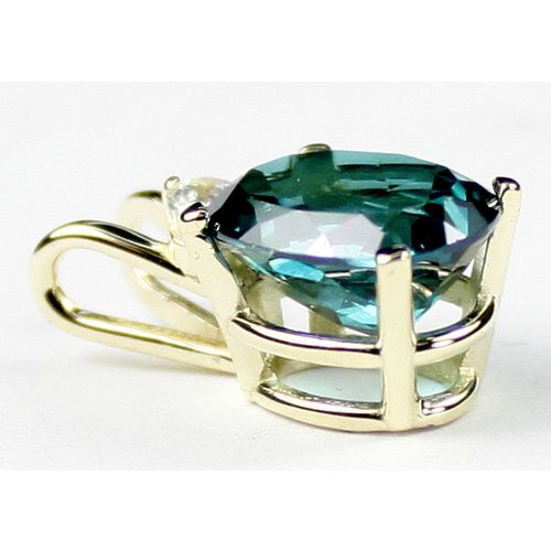 Paraiba Topaz, 14KY Gold Pendant, P020