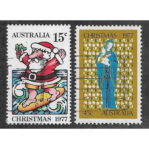 AUS 1977 (SET) 'CHRISTMAS' (2v) FINE USED (EBID52-096)