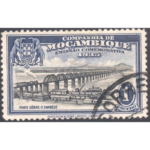 Mozambique (Company) 1935 - SG260 - 1e black/blue - Zambesi Bridge - used