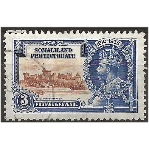 Somaliland 1935 88 3a Brown & Deep Blue Silver Jubilee Fine Used . ..
