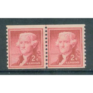 1055 2c Thomas Jefferson Just Clears MNH CLP B0351
