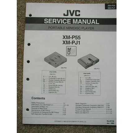 JVC XM-P55 XM-PJ1 Original Service Manual