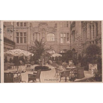 Palmenhof Hotel Der Furstenhof Gardens Antique German Postcard