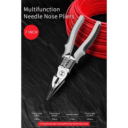Electrician Wire Cutters CRV Multifunctional Diagonal Plier Needle Nose Pliers