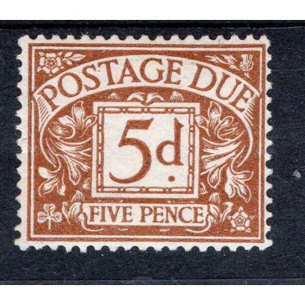 Sg D16 5d Brownish cinnamon postage due wmk block cypher lightly m/mint (pds)