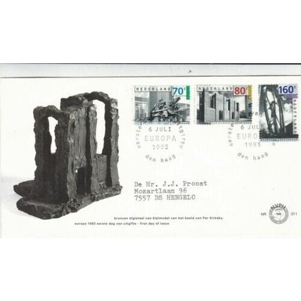 Netherlands 1993 Contemporary Art FDC Special cancel typed VGC No.311