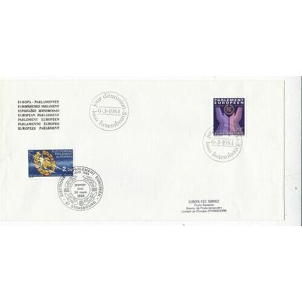 Luxembourg 1984 Elections European Commission FDC special cancel typed VGC