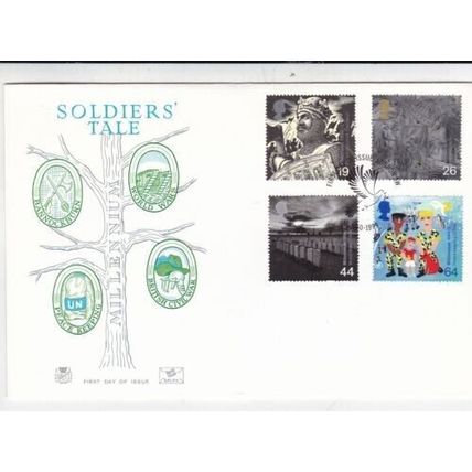 GB Soldiers Tale Stuart FDC London Special Cancel with enclosure unaddressed VGC