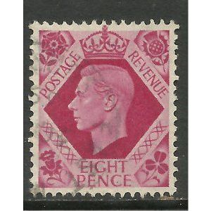 GB 1939 George VI 8d Bright Carmine Used SG472