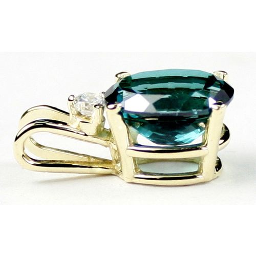 Paraiba Topaz, 14KY Gold Pendant, P020