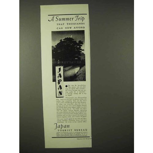 1935 Japan Tourism Ad - A Summer Trip Thousands Afford