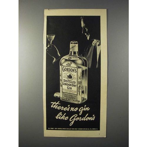 1952 Gordon's Distilled London Dry Gin Ad