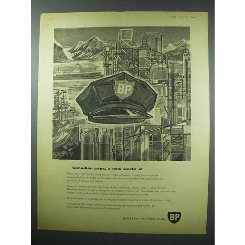 1960 British Petroleum Ad - Canadian Caps