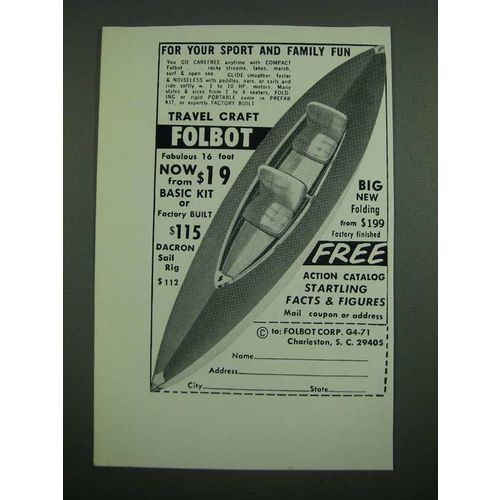 1971 Folbot Boat Ad - For Your Sport and Family Fun