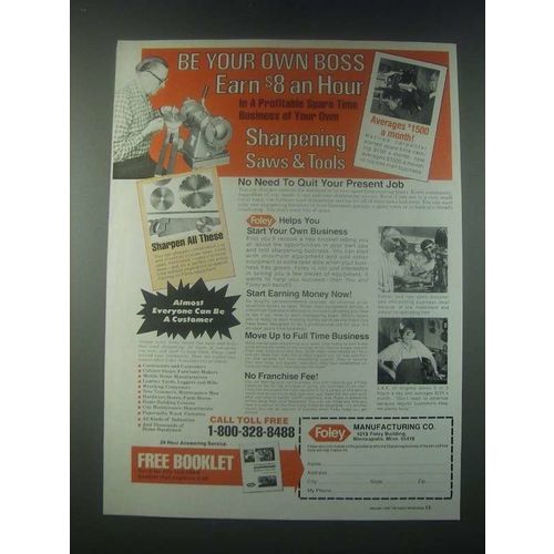 1978 Foley Manufacturing Ad - Be Your Own Boss