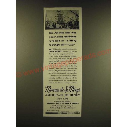 1947 Doubleday Ad - Moreau de St. Mery's American Journey