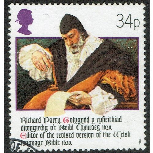1988 400th Anniversary Welsh Bible 34p Multicoloured SG1387 FU