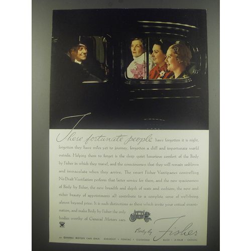 1934 Body by Fisher Ad - These fortunate people
