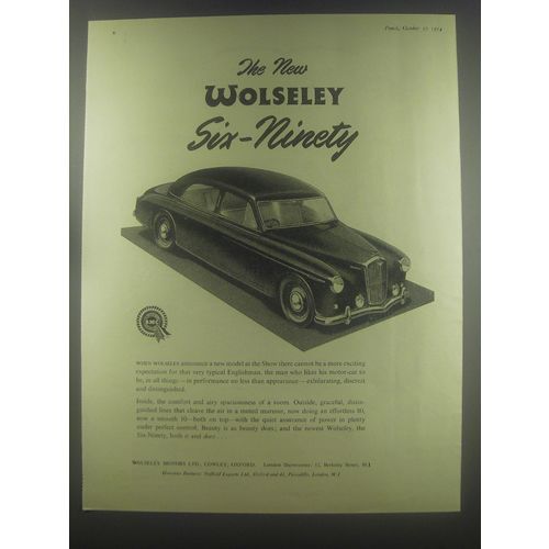 1954 Wolseley Six-Ninety Car Ad - The new Woseley Six-Ninety
