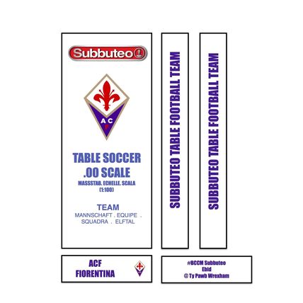 Tabletop Football Subbuteo Box Label ACF Fiorentina (ITA) 2020 away