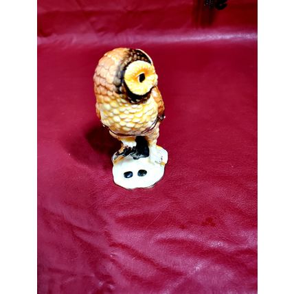 Owl Enamel & Crystal Trinket Box