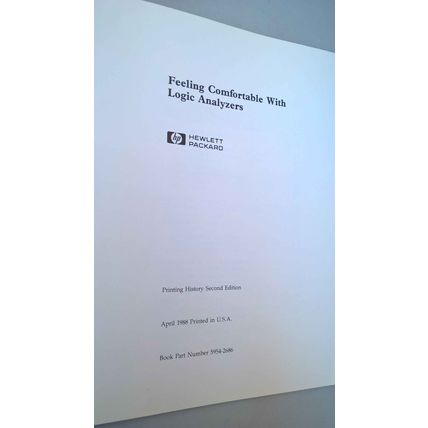 HP Feeling Comfortable with Logic Analyzers Book 5954-2686