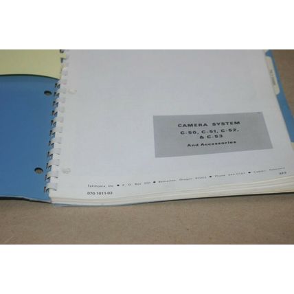 TEK Tektronix C-50/51/52/53 Osc. Camera System Instruction users Manual C51 C52