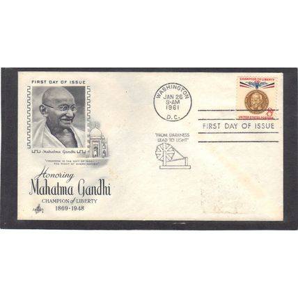 FDC Art Craft 1175 8c Mahatma Gandhi (Cachet-Label/A) CV41923