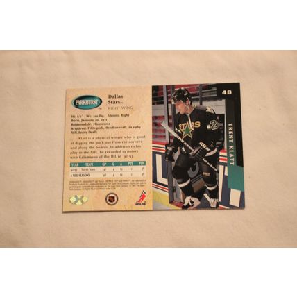 Trent Klatt 1993/94 Parkhurst EMERALD ICE NO. 48