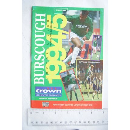 1994 programme Burscough v. Brigg Town, FA Challenge Vase, 2nd round