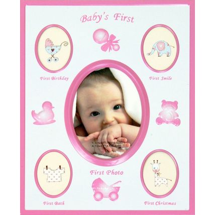 5pc New Baby Girl Gift First Photo Frame Tooth Curl Birth Box Hand Footprint Kit