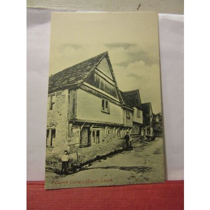 15th C. HOUSE, LACOCK, WILTSHIRE unused antique postcard by E C Hunt . (b) #