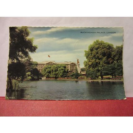 BUCKINGHAM PALACE, LONDON used vintage postcard by Valentine. 1958 pm #