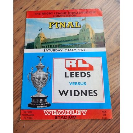 1977 Rugby League Challenge Cup Final Programme – Leeds vs Widnes - Wembley