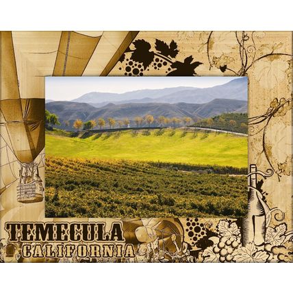 Temecula California Laser Engraved Wood Picture Frame Landscape (3 x 5)