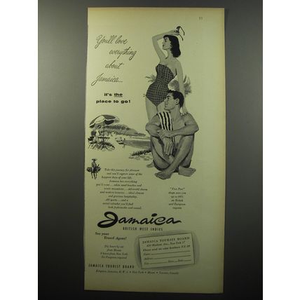 1955 Jamaica Tourism Ad - You'll love everything about Jamaica