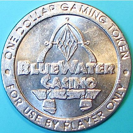 Blue Water. $1 Casino Token. Parker, AZ. J74.