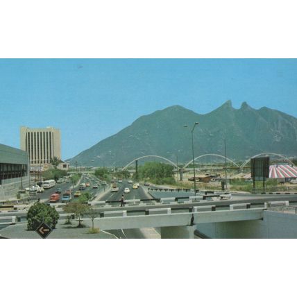Traffic at Monterrey Crowne Plaza Holiday Inn Mexico Postcard