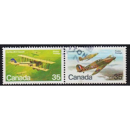 KANADA CANADA [1980] MiNr 0787+86 Zdr ( O/used ) [01] Flugzeug