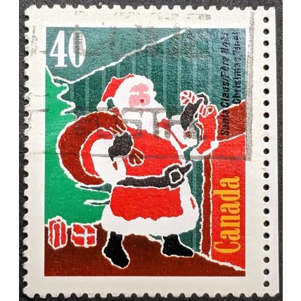 STAMP Canada SG1451 1991 40c North American Santa Claus Used