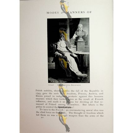 Mme Laetitia Bonaparte, Gerard, Fashion Book Illustration, 1909