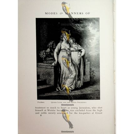 Queen Luise & Sister, Tischbein, Fashion Book Illustration (Print), 1909