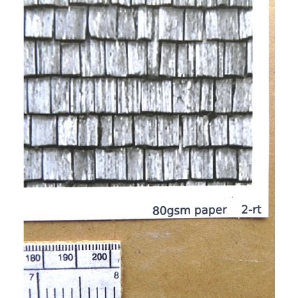 Papier bardeaux de toit - patinés - pour G jauge - échelle 1:24- feuille A4