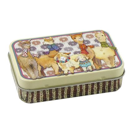 Emma Ball Alpacas & Angora Goats Mini Hinged Tin Pins Needles Pills and Things