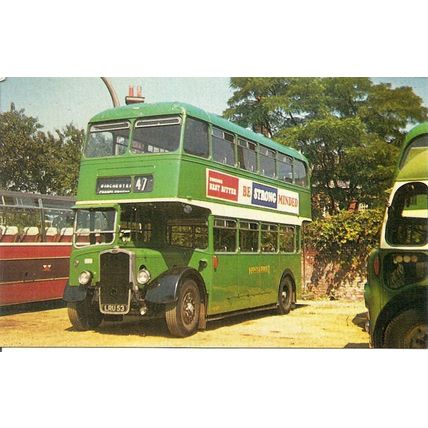 Pike Cards - Colour Postcard of Hants & Dorset Motor Services Ltd. - LRU 53