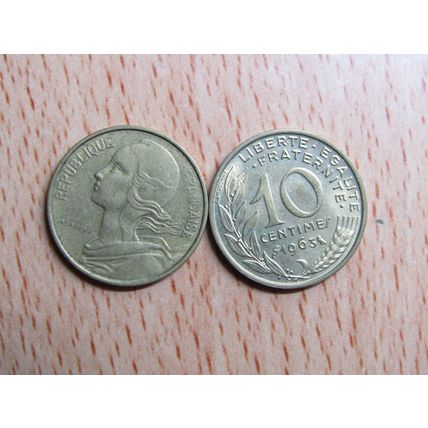 France Republic 1963 10 Centimes Coin